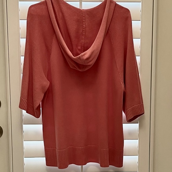 Chico's Zenergy Apricot Hooded Sweater - Picture 2 of 4